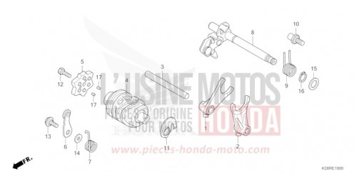 GEARSHIFT DRUM CRF125FBS de 2025